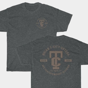 Brian T-City Ortega Front & Back Dark Heather Unisex T-Shirt