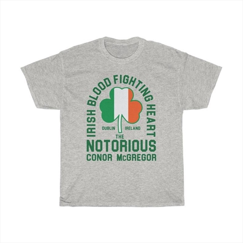 The Notorious Irish Blood Fighting Heart Conor McGregor Sport Grey Unisex T-Shirt
