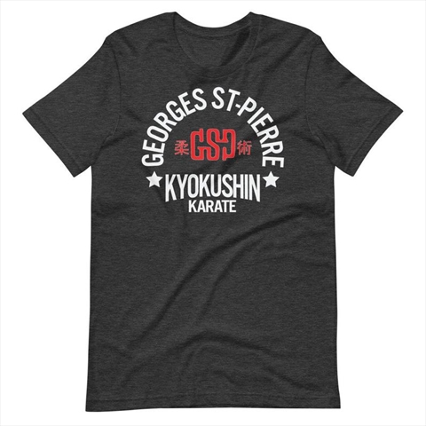 Georges St-Pierre GSP Logo Kyokushin Karate Dark Grey Heather Shirt