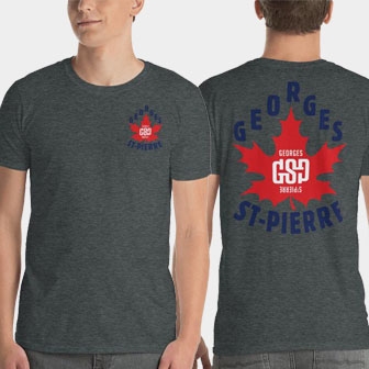 Georges St-Pierre GSP Front & Back Dark Heather Unisex T-Shirt