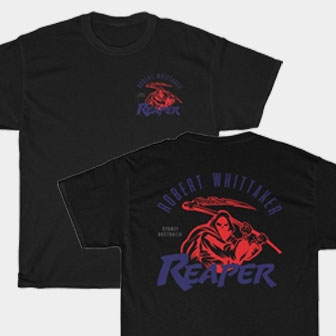 The Reaper Robert Whittaker Front And Back Black Unisex T Shirt Mma