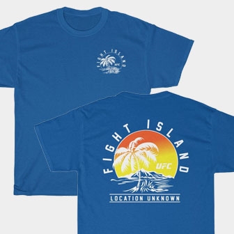 UFC Fight Island Sunset Front & Back Royal Unisex T-Shirt