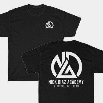 Nick Diaz Jiu Jitsu Front & Back Black Unisex T-Shirt