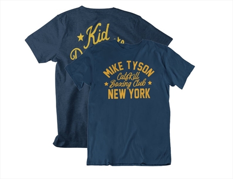Kid Dynamite Mike Tyson Front & Back Navy Unisex T-Shirt