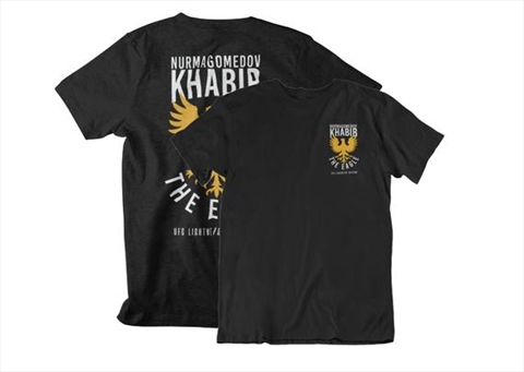 The Eagle Khabib Nurmagomedov Front & Back Black Unisex T-Shirt