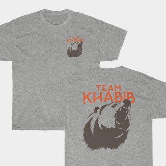 Team Khabib Front & Back Sport Grey Unisex T-Shirt 