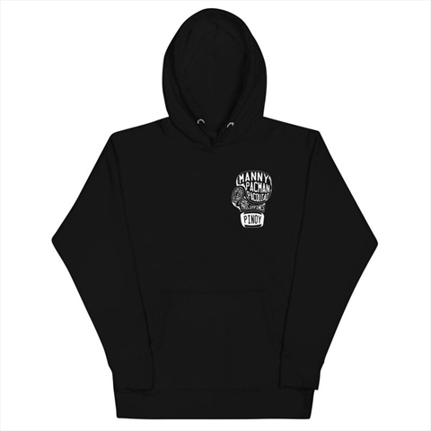 Manny Pacquiao Pocket Boxing Gloves Black Unisex Hoodie
