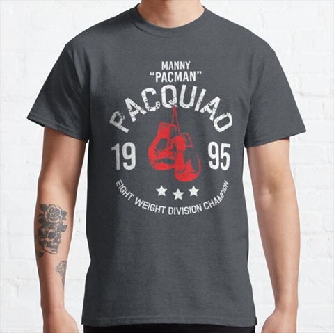 Manny Pacquiao 1995 Vintage Boxing Legend Denim Heather Classic T-Shirt