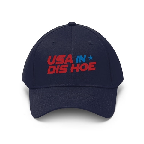 USA in dis Hoe Derrick Lewis MMA Fighter True Navy Unisex Twill Hat