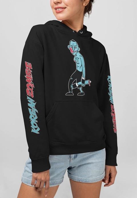 Korean Zombie Chan Sung Jung Full Graphic Black Unisex Hoodie