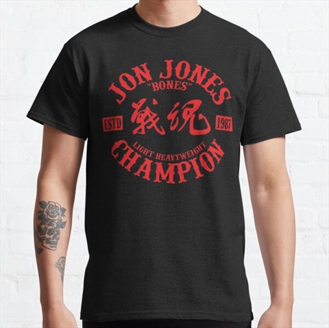 Warrior Spirit Jon Jones Black Classic T-Shirt 