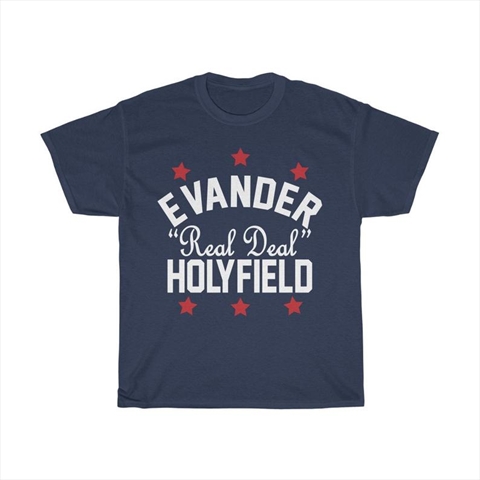 Real Deal Evander Holyfield Graphic Boxing Legend Navy Unisex T-Shirt