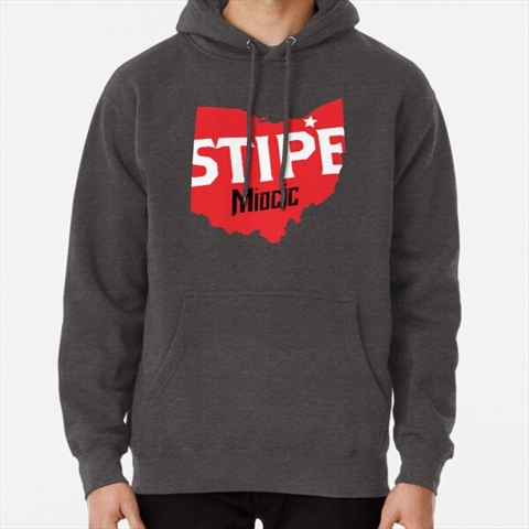 Ohio Stipe Miocic Charcoal Heather Pullover Hoodie 