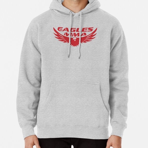 Eagles MMA Heather Grey Pullover Hoodie