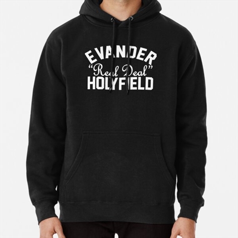 Evander Real Deal Holyfield Black Pullover Hoodie 