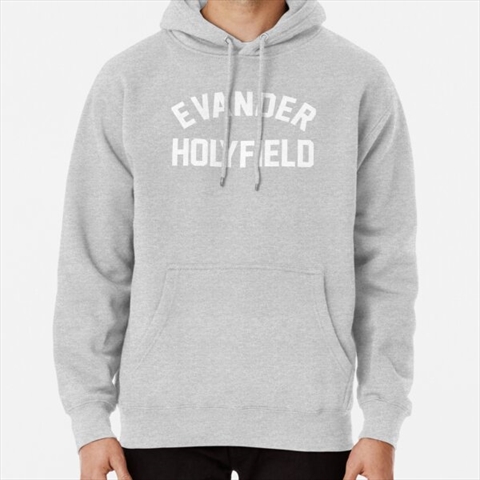 Real Deal Evander Holyfield Heather Grey Pullover Hoodie 