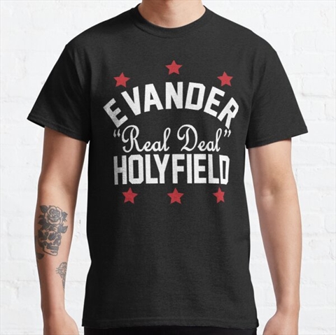 Evander Holyfield Boxing Legend Black Classic T-Shirt 