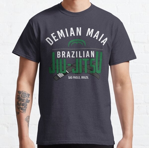 Demian Maia Brazilian Jiu Jitsu Navy Classic T-Shirt