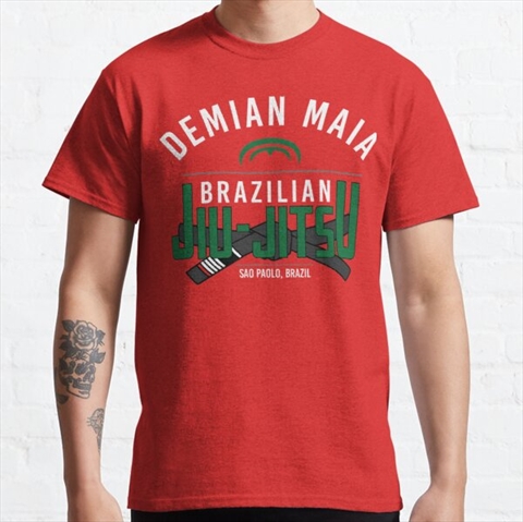 Demian Maia Brazilian Jiu Jitsu Red Classic T-Shirt