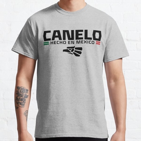 Canelo Hecho En Mexico Heather Grey Classic T-Shirt 