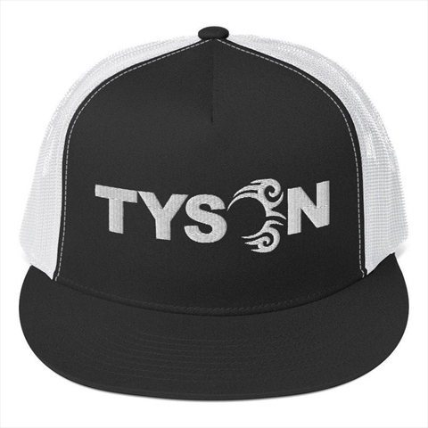 Tyson Boxing Legend 3D Embroidered Black/White Classic Trucker Cap 