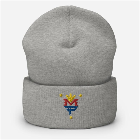 Classic Team Manny Pacquiao Boxing Legend Heather Grey Cuffed Beanie