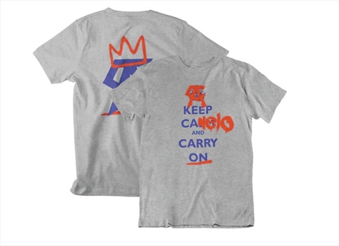 Keep Canelo and Carry On Graphic Front & Back Athletic Heather Unisex T-Shirt