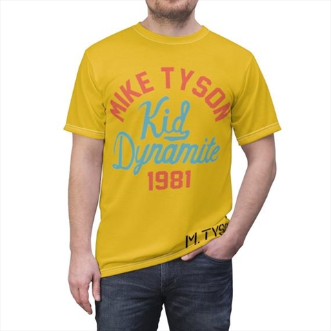 Classic Kid Dynamite Iron Mike Tyson Boxing Legend Men's Gold T-Shirt