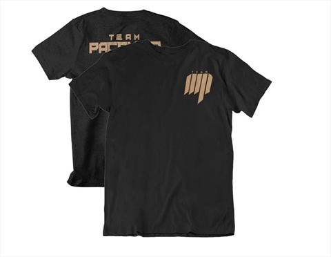 Team Manny Pacquiao Pocket Gold Front & Back Black Unisex T-Shirt
