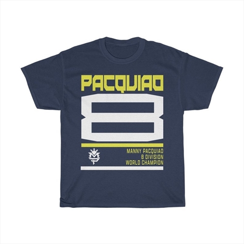 Eight Division World Champion Manny Pacquiao Graphic Navy Unisex T-Shirt