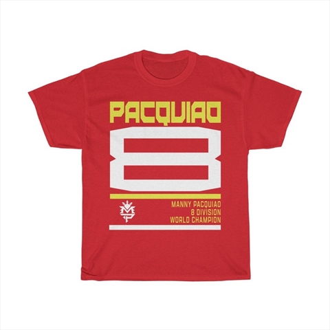 Eight Division World Champion Manny Pacquiao Graphic Red Unisex T-Shirt