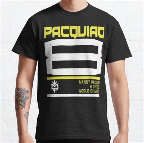 Eight Division Champion Manny Pacquiao Black Classic T-Shirt