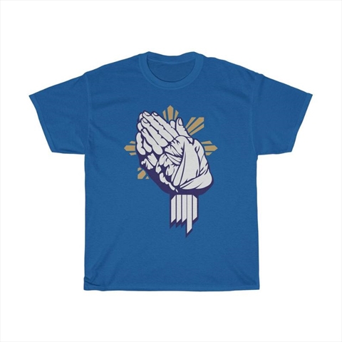 Manny Pacquiao Praying Hand Boxing Icon Graphic Blue Unisex T-Shirt 