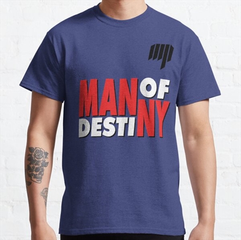 Manny Pacquiao Man of Destiny Blue Classic T-Shirt 