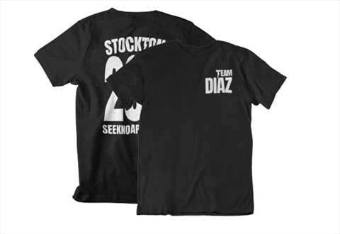 Team Diaz Stockton 209 Seek No Approval Front & Back Black Unisex T-Shirt