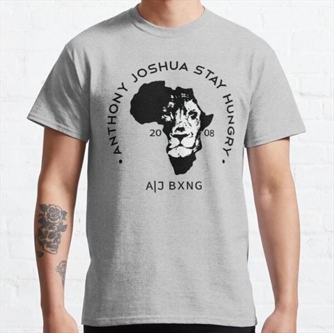 Anthony Joshua Stay Hungry Heather Grey Classic T-Shirt 
