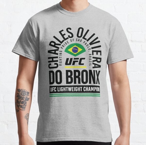 Charles Oliviera Do Bronx Heather Grey Classic T-Shirt 
