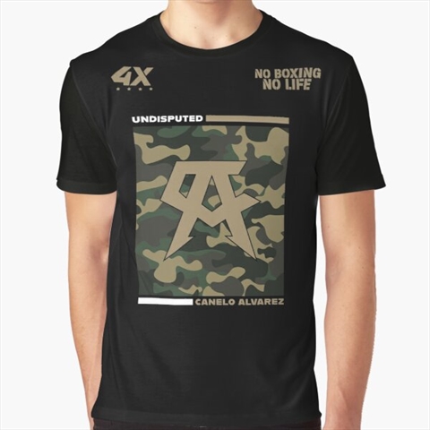 Canelo Alvarez Camouflage Graphic Black T-Shirt