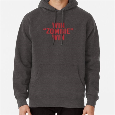 Win Zombie Win Charcoal Heather Pullover Hoodie