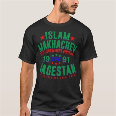 Islam Makhachev Dagestan Black T-Shirt