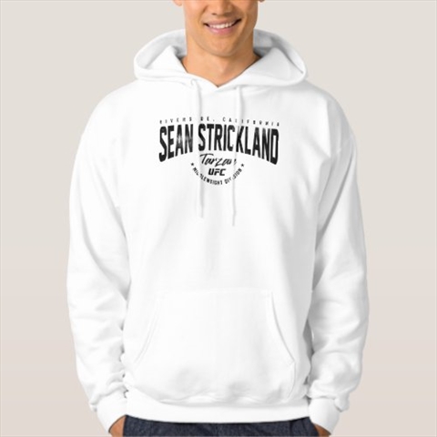 Sean Strickland Tarzan UFC White Hoodie