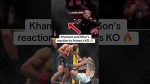 Arman’s corner was fired up ?? #UFC331 (Courtesy of Paramount)