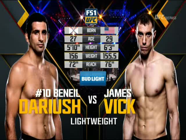 Beneil Dariush vs James Vick UFC 199 Full Fight MMA Video