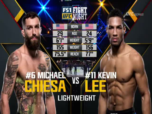 Michael Chiesa vs Kevin Lee Full Fight UFC Fight Night 112 Replay M...