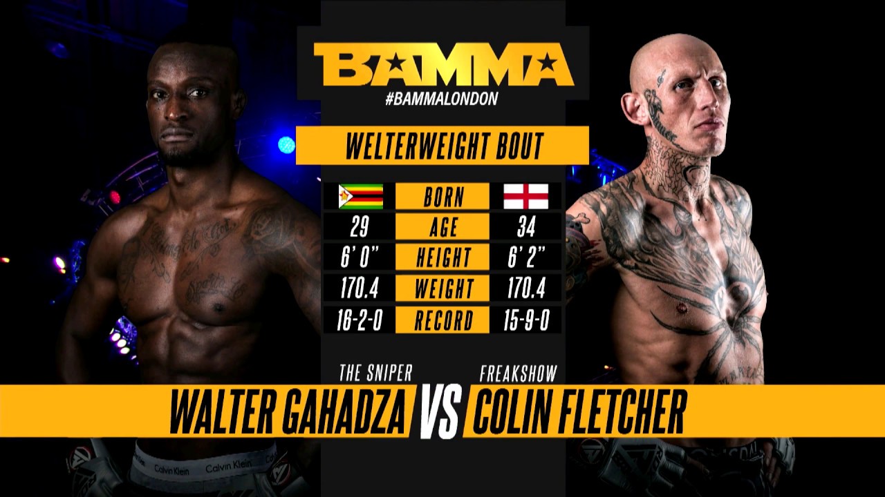 BAMMA 34 Walter Gahadza vs Colin Fletcher MMA Video