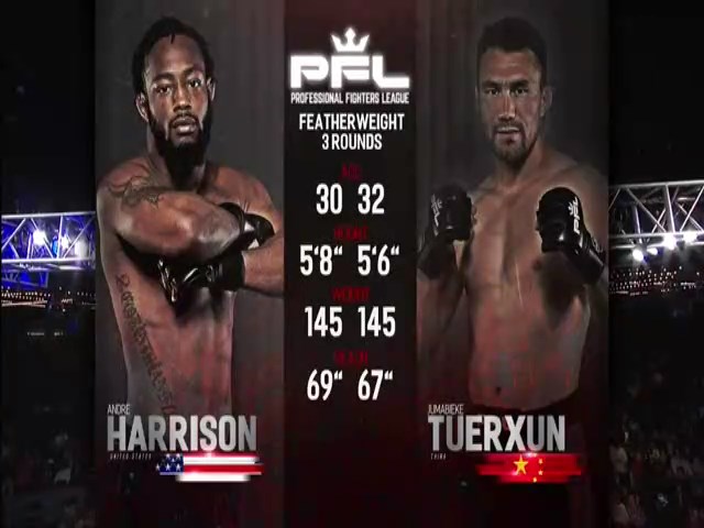 Andre Harrison vs Jumabieke Tuerxun Full Fight PFL 1 2018 Replay Pa...