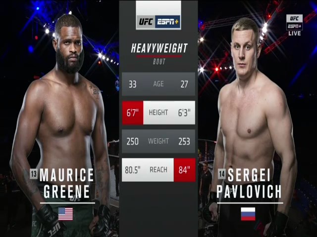 Maurice Greene Vs Sergei Pavlovich Full Fight Ufc Fight Night 162 M