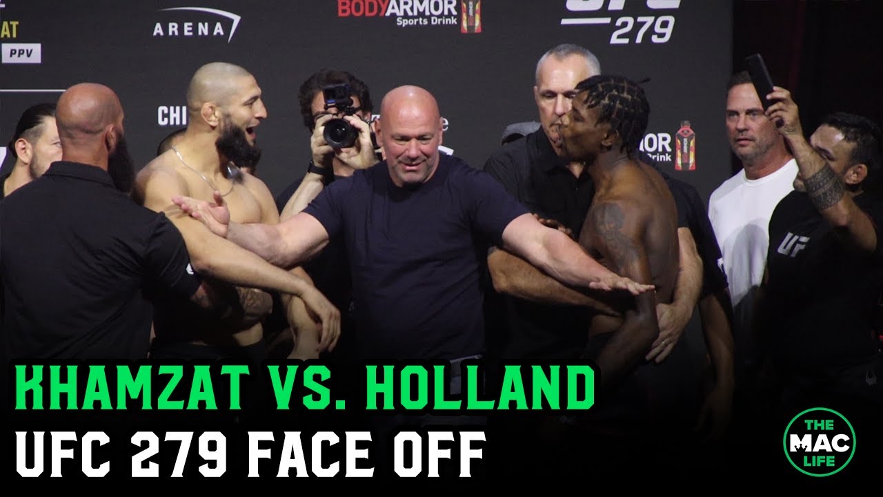 Khamzat Chimaev Vs Kevin Holland Final Face Off Ufc 279 Ceremoni