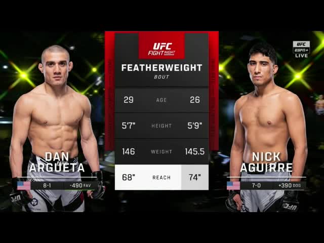 Dan Argueta vs. Nick Aguirre Full Fight UFC Vegas 67 Part 1 MMA Video