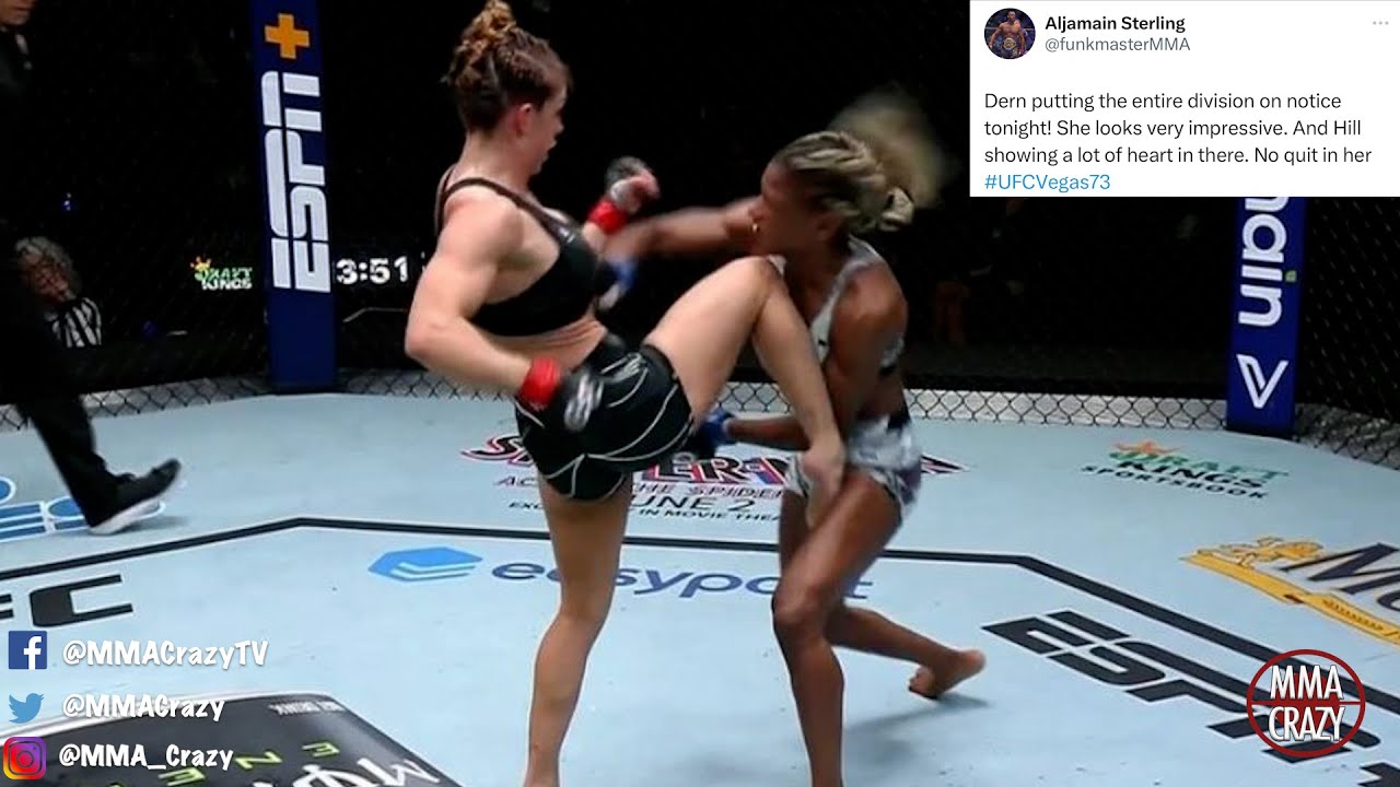 What time is the Mackenzie Dern vs. Angela Hill fight tonight